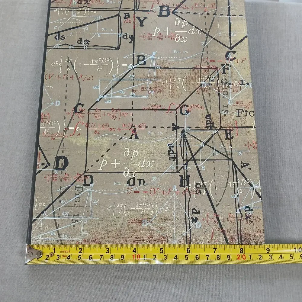 Handmade Hardcover Math Notebook blank unlined pages and graph paper
